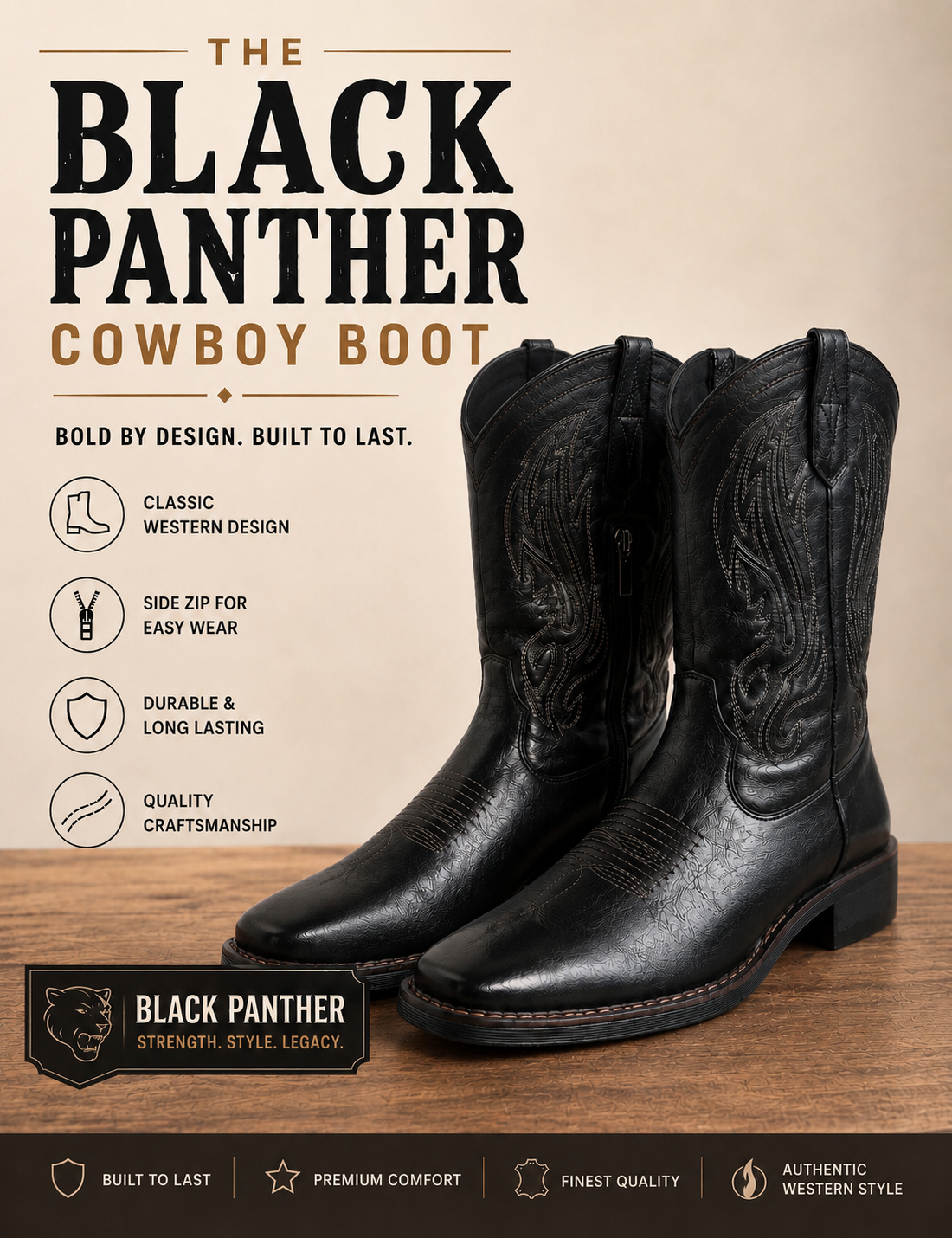 BLACK PANTHER BOOT